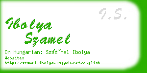 ibolya szamel business card